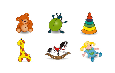 童心綻放 卡通可愛兒童玩具的矢量設計藝術