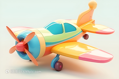 奇幻天際 多彩卡通風格飛機玩具的魅力世界